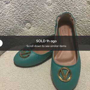 [SOLD] Valentino By Mario Valentino Calliope Monogram Flat - Size 9